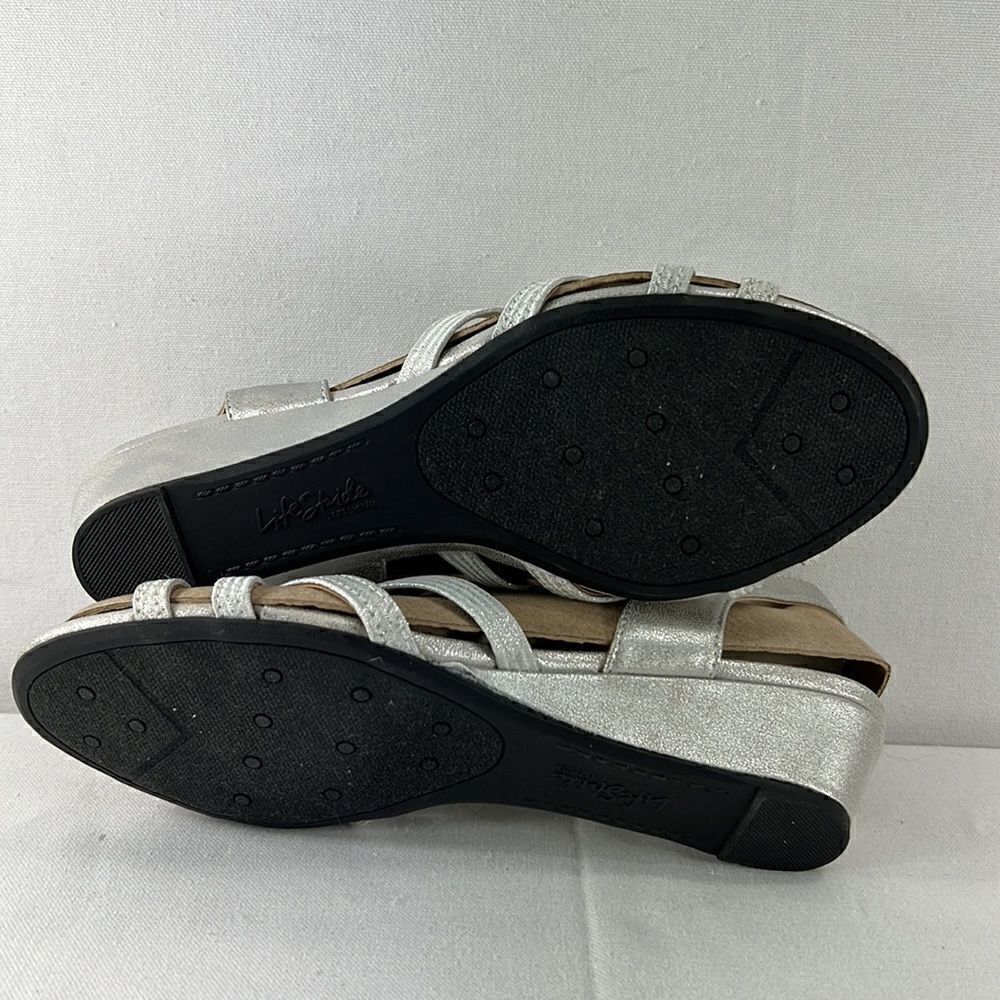Life Stride Yaya Sandal Silver Size 8.5 Wide - Picture 6 of 7